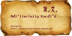 Müllerleily Karád névjegykártya